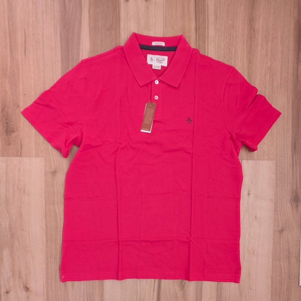 NWT Original Penguin Classic Fit Polo Raspberry XL - Picture 5 of 6